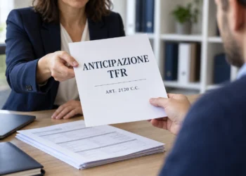 Datore di lavoro e dipendente esaminano una richiesta di anticipazione del TFR ai sensi dell’art. 2120 c.c.